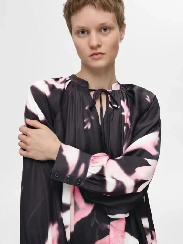Kjoler>SELECTED PRINTET KORT KJOLE Pink