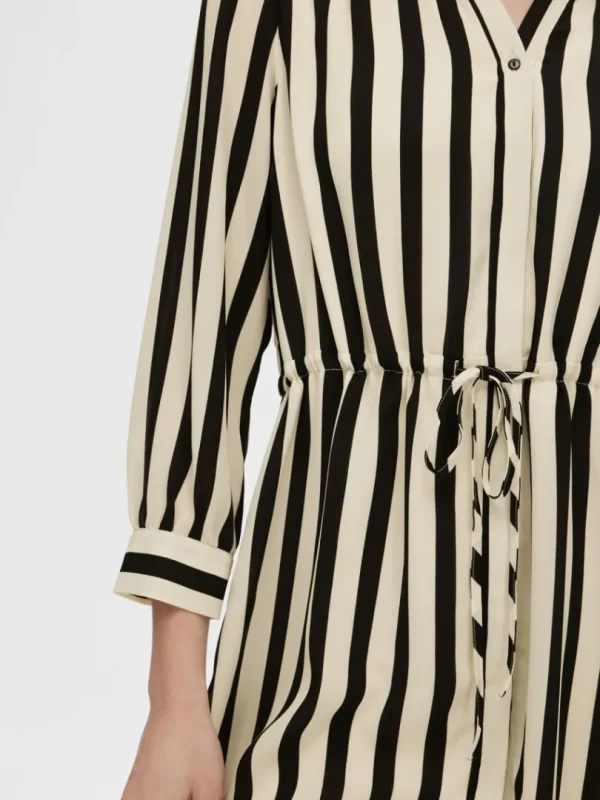 Kjoler>SELECTED PRINTET KORT KJOLE Black