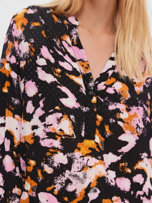 Toppe Og Bluser>SELECTED PRINTET LANGÆRMET BLUSE Coloured