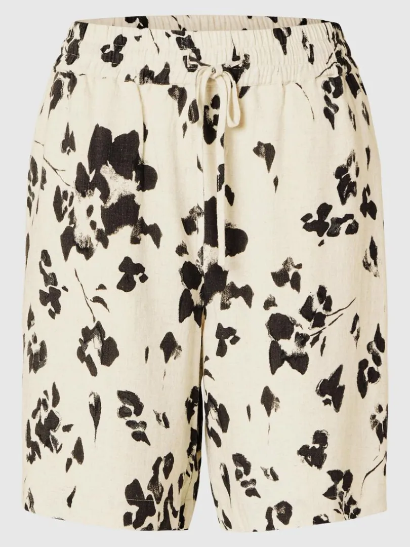 printet_loose_fit_shorts_0.webp Shorts>SELECTED PRINTET LOOSE FIT SHORTS Beige