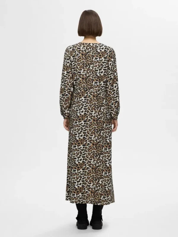 Kjoler>SELECTED PRINTET MAXIKJOLE Brown