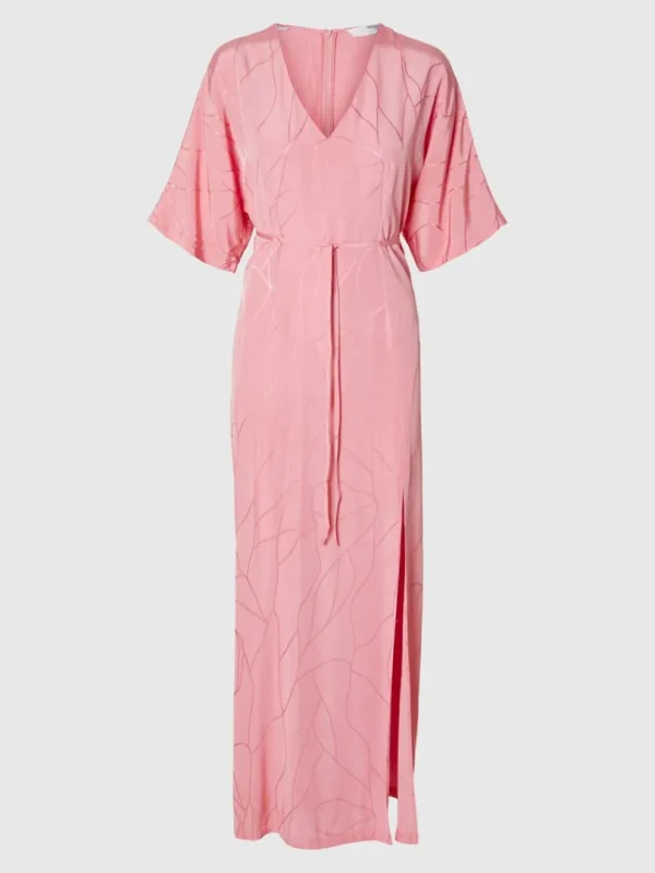 Kjoler>SELECTED PRINTET MAXIKJOLE Pink