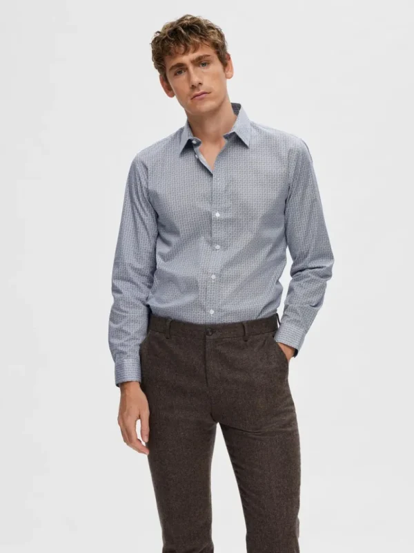Skjorter>SELECTED PRINTET SKJORTE Blue