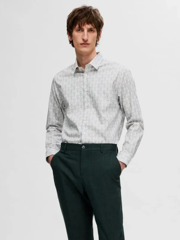 Skjorter>SELECTED PRINTET SLIM FIT SKJORTE Coloured