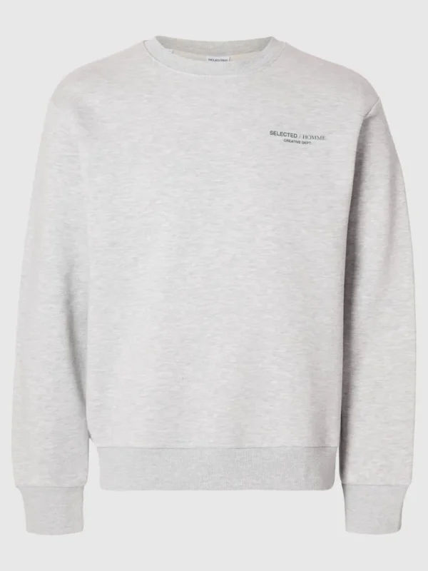 Hættetrøjer & Sweatshirts>SELECTED PRINTET SWEATSHIRT Grey