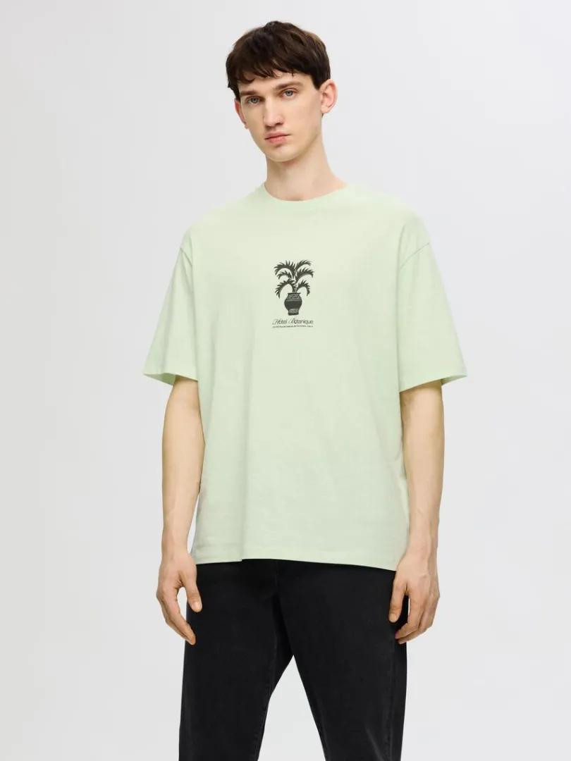 printet_tshirt_0-1.webp T-shirts>SELECTED PRINTET T-SHIRT Green