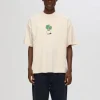 T-shirts>SELECTED PRINTET T-SHIRT Beige