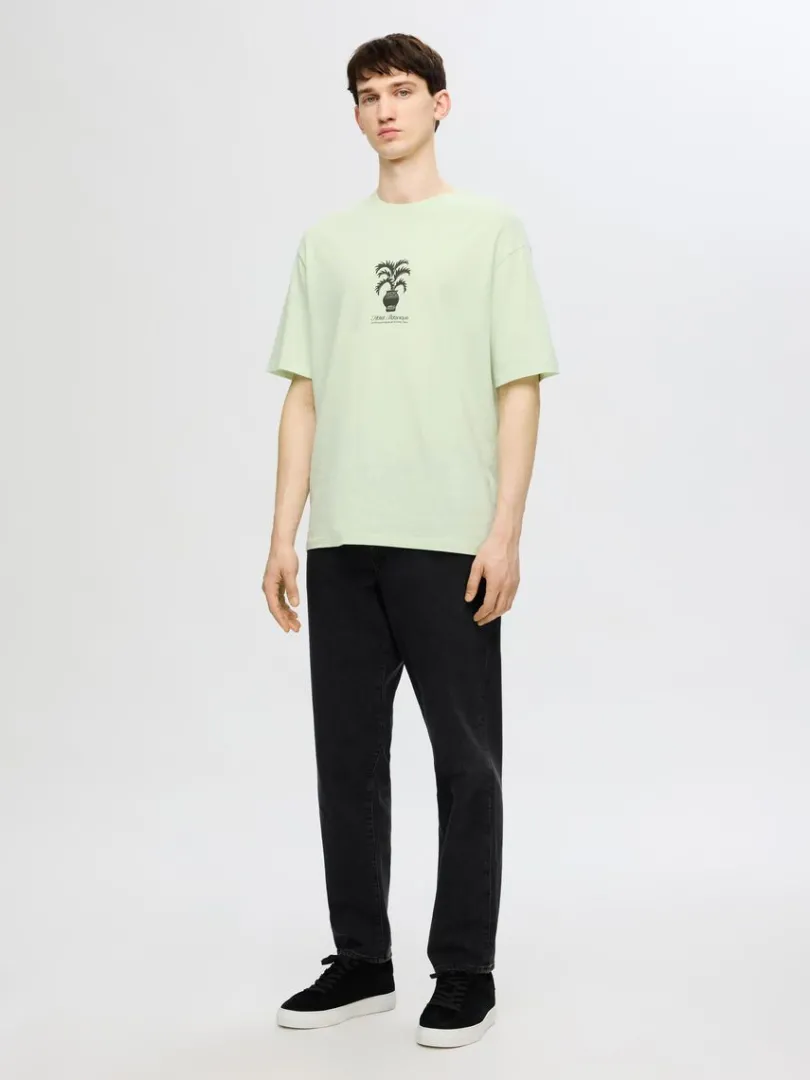 printet_tshirt_1-1.webp T-shirts>SELECTED PRINTET T-SHIRT Green