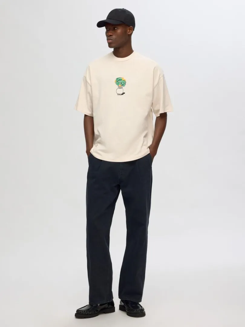 printet_tshirt_1-3.webp T-shirts>SELECTED PRINTET T-SHIRT Beige