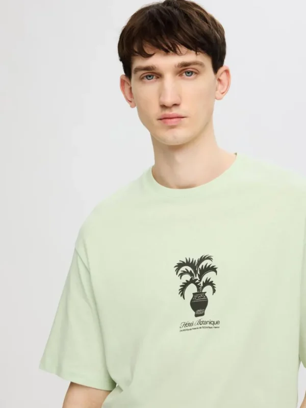 T-shirts>SELECTED PRINTET T-SHIRT Green