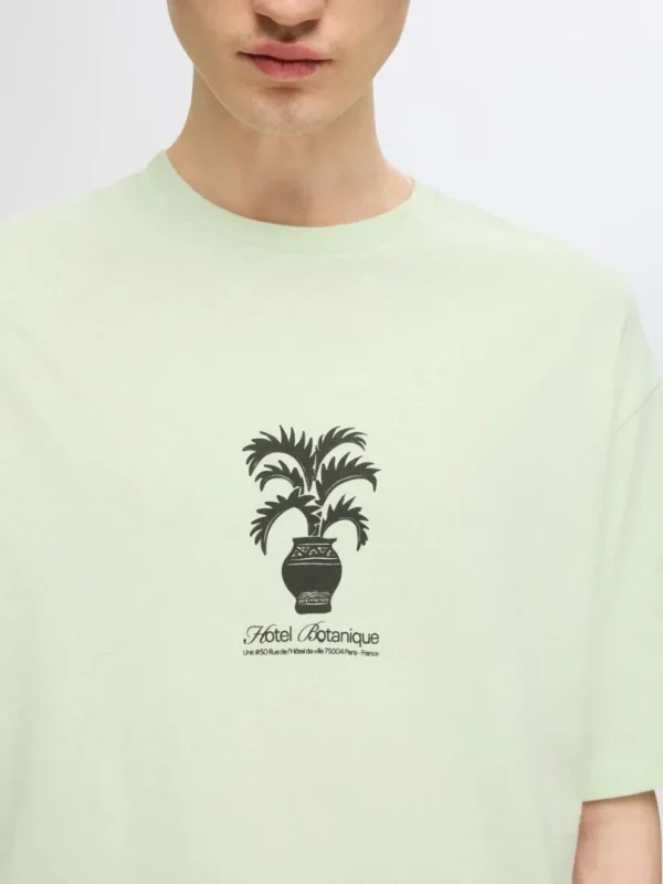 T-shirts>SELECTED PRINTET T-SHIRT Green