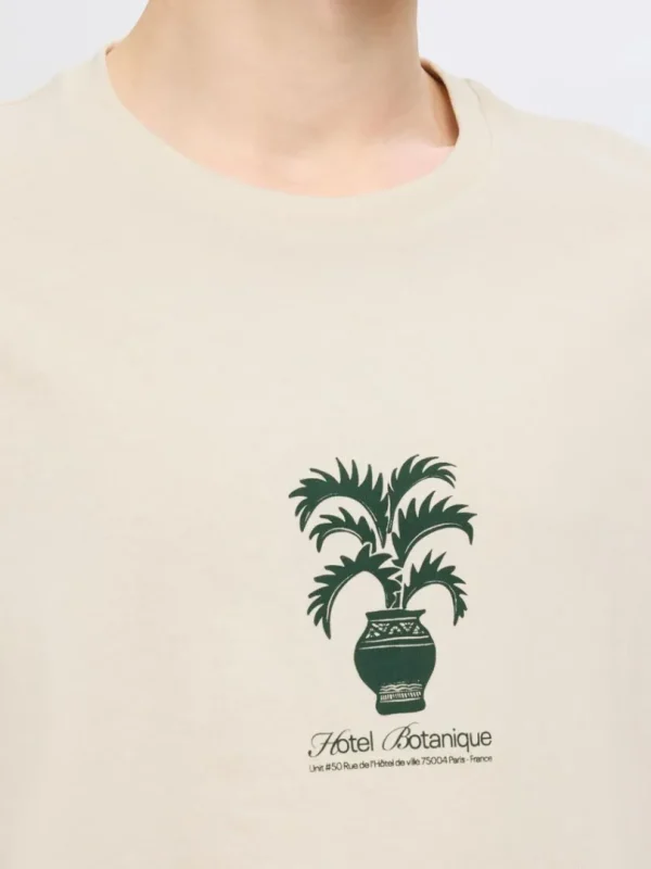 T-shirts>SELECTED PRINTET T-SHIRT Beige