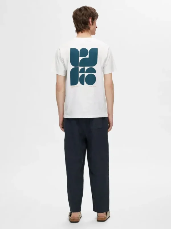 T-shirts>SELECTED PRINTET T-SHIRT White