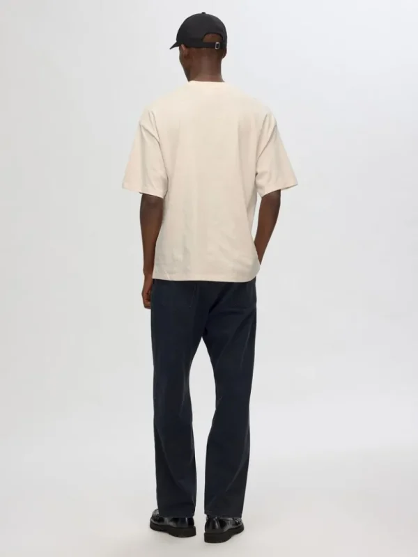 T-shirts>SELECTED PRINTET T-SHIRT Beige