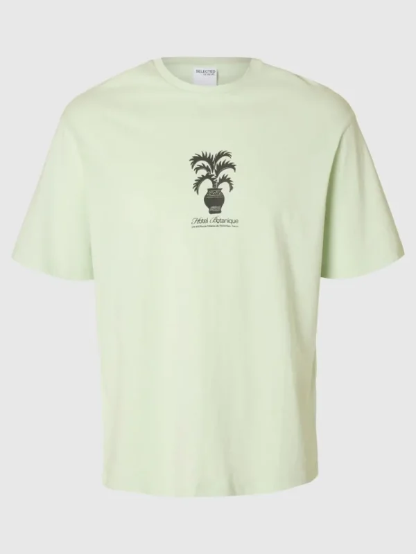 T-shirts>SELECTED PRINTET T-SHIRT Green
