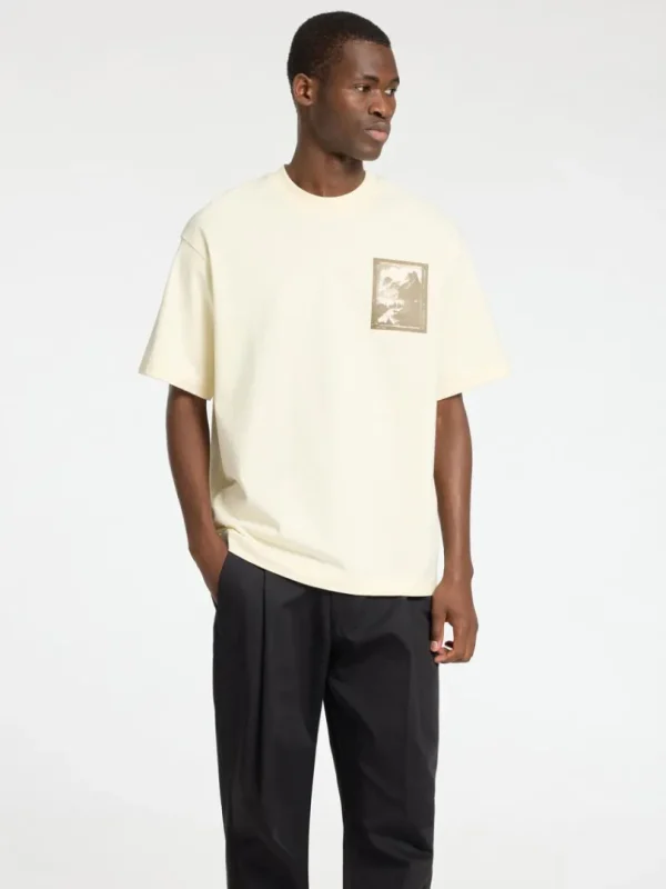 T-shirts>SELECTED PRINTET T-SHIRT MED RUND HALS White