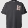 T-shirts>SELECTED PRINTET T-SHIRT MED RUND HALS Grey