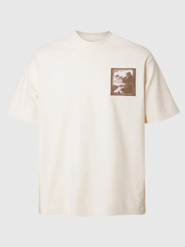 T-shirts>SELECTED PRINTET T-SHIRT MED RUND HALS White