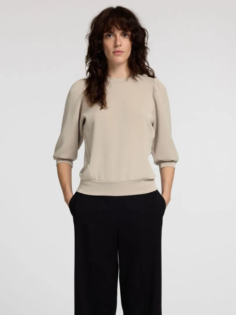 pufrme_sweatshirt_0-4.webp Toppe Og Bluser>SELECTED PUFÆRME SWEATSHIRT Beige