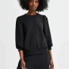 Hættetrøjer & Sweatshirts | Toppe Og Bluser>SELECTED PUFÆRME SWEATSHIRT Black