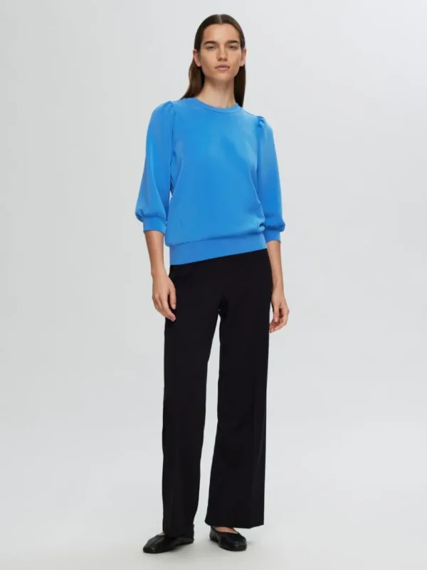 Toppe Og Bluser>SELECTED PUFÆRME SWEATSHIRT Blue