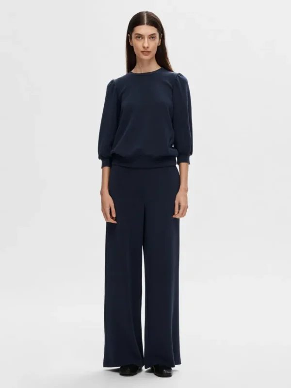 Toppe Og Bluser>SELECTED PUFÆRME SWEATSHIRT Blue