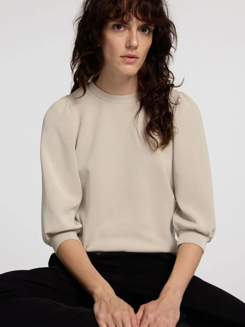 pufrme_sweatshirt_2-4.webp Toppe Og Bluser>SELECTED PUFÆRME SWEATSHIRT Beige