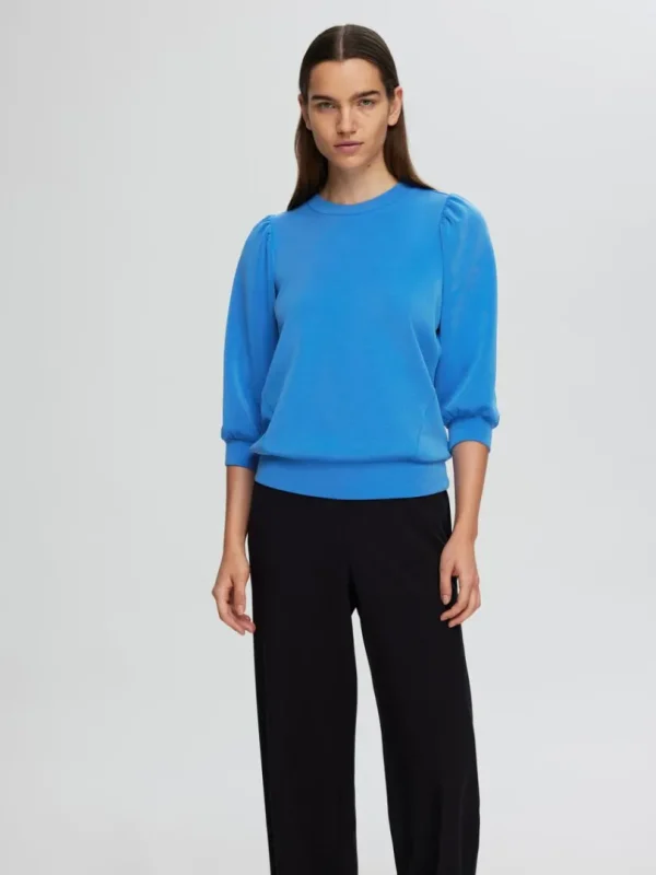 Toppe Og Bluser>SELECTED PUFÆRME SWEATSHIRT Blue