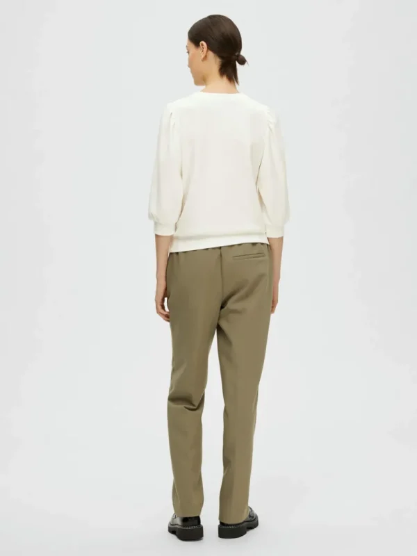 Hættetrøjer & Sweatshirts | Toppe Og Bluser>SELECTED PUFÆRME SWEATSHIRT White