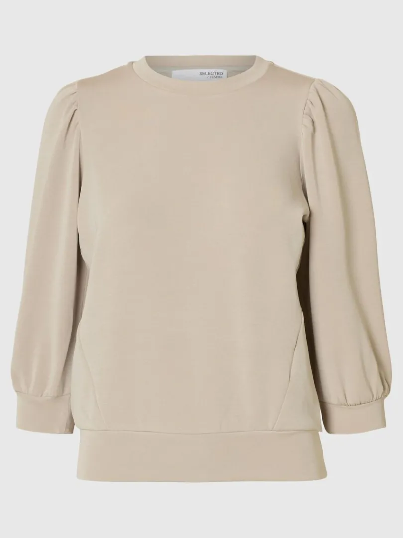 pufrme_sweatshirt_5-3.webp Toppe Og Bluser>SELECTED PUFÆRME SWEATSHIRT Beige
