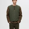 Overtøj>SELECTED QUILTET DYNEVEST Green