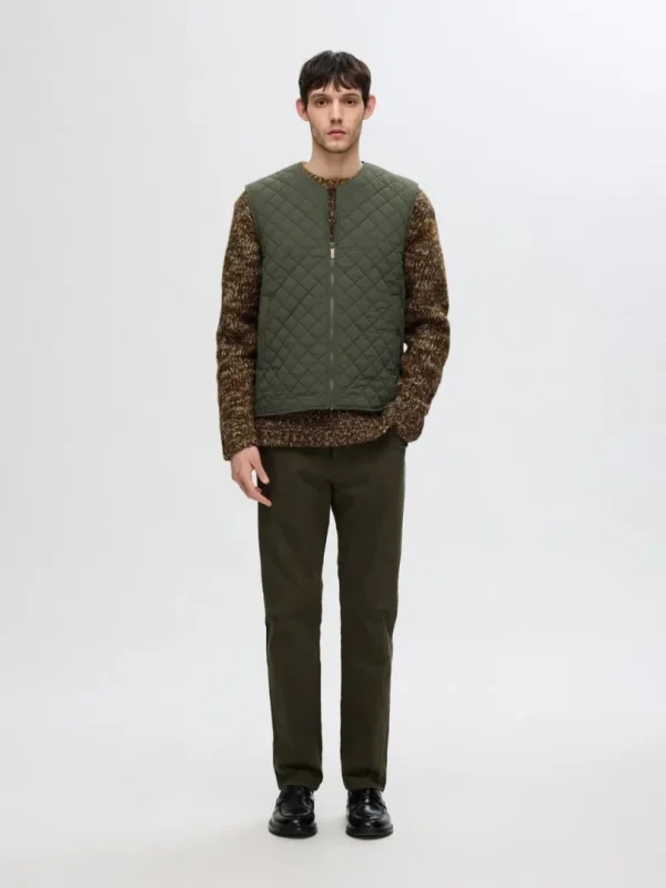 Overtøj>SELECTED QUILTET DYNEVEST Green