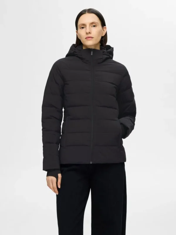 Overtøj>SELECTED RE:DOWN® KORT JAKKE Black