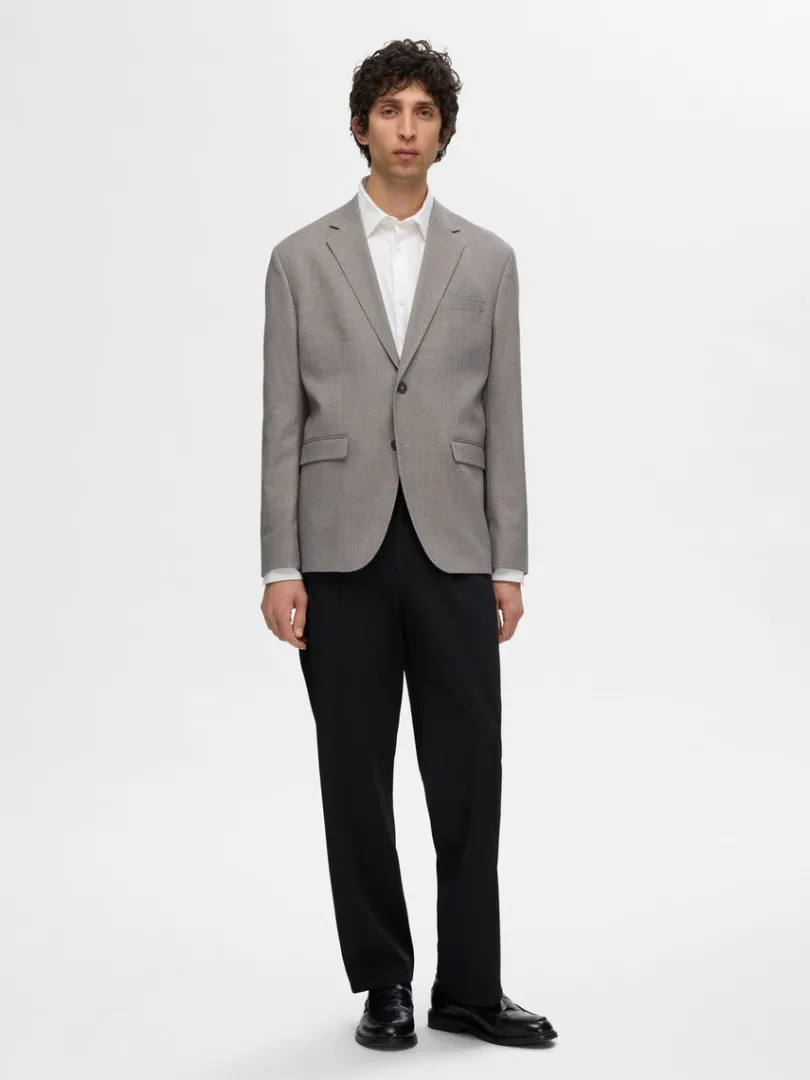 regular_fit_blazer_1-2.webp Jakkesæt & Blazers>SELECTED REGULAR FIT BLAZER Beige