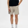 Shorts>SELECTED REGULAR FIT FLEX SHORTS Beige