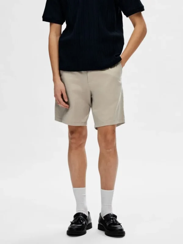 Shorts>SELECTED REGULAR FIT FLEX SHORTS Beige
