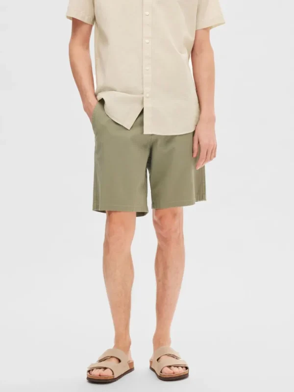 Shorts>SELECTED REGULAR FIT FLEX SHORTS Green