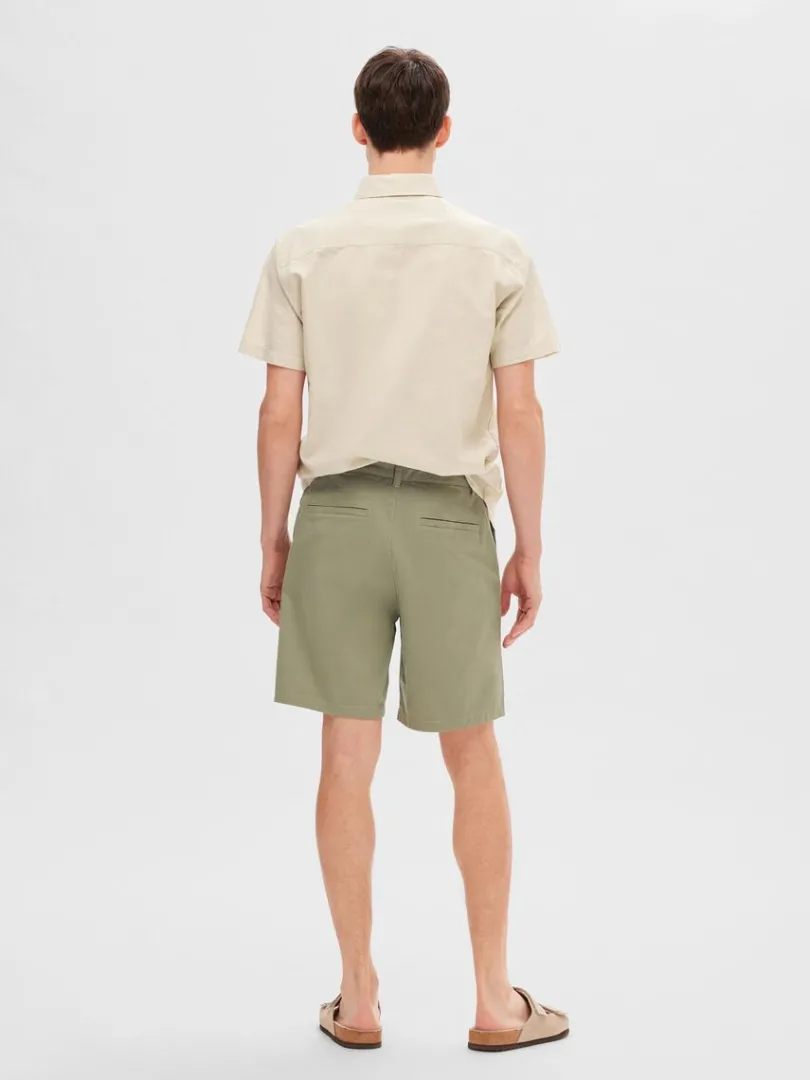 regular_fit_flex_shorts_1.webp Shorts>SELECTED REGULAR FIT FLEX SHORTS Green