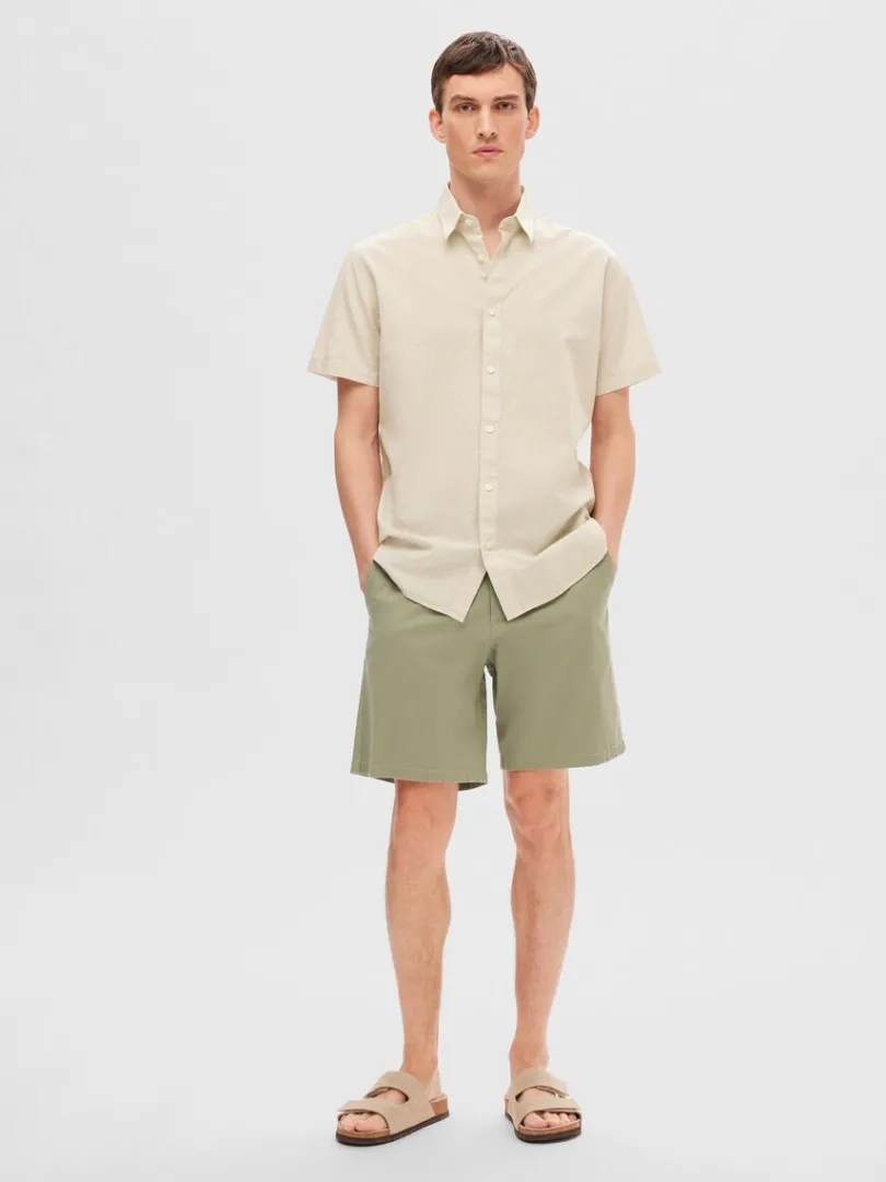 regular_fit_flex_shorts_2-4.webp Shorts>SELECTED REGULAR FIT FLEX SHORTS Green