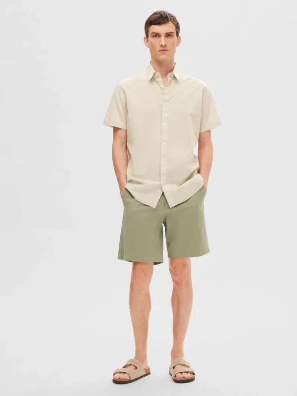 Shorts>SELECTED REGULAR FIT FLEX SHORTS Green