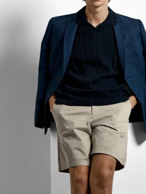 Shorts>SELECTED REGULAR FIT FLEX SHORTS Beige