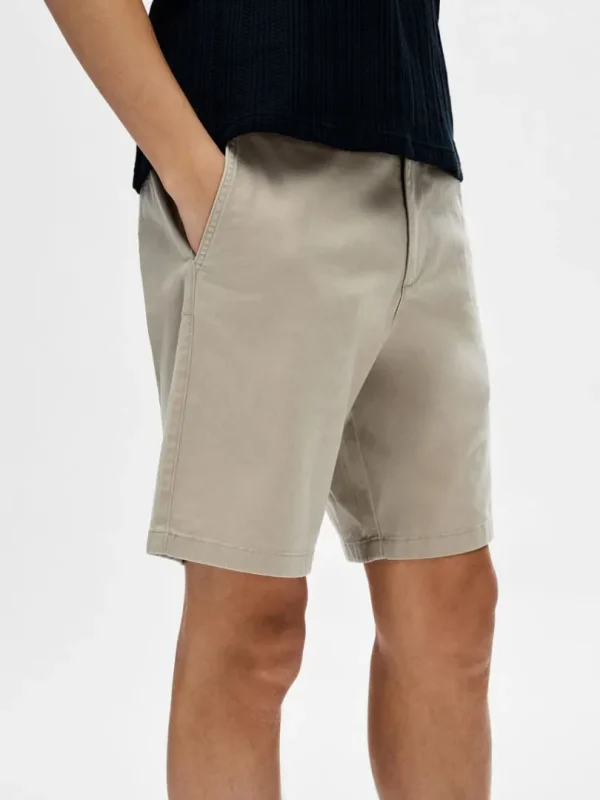 Shorts>SELECTED REGULAR FIT FLEX SHORTS Beige