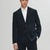 Jakkesæt & Blazers>SELECTED REGULAR FIT FLØJL BLAZER Blue