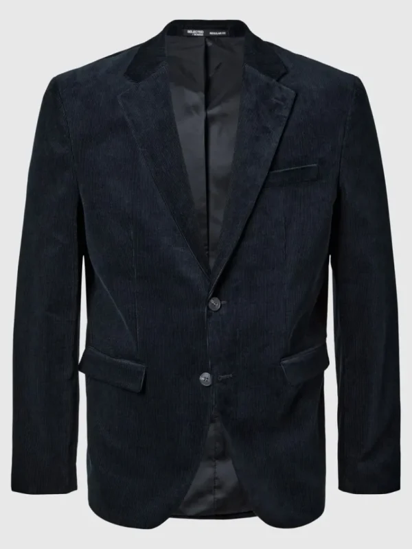 Jakkesæt & Blazers>SELECTED REGULAR FIT FLØJL BLAZER Blue