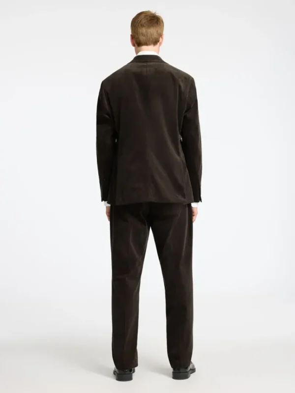 Jakkesæt & Blazers>SELECTED REGULAR FIT FLØJL BLAZER Brown
