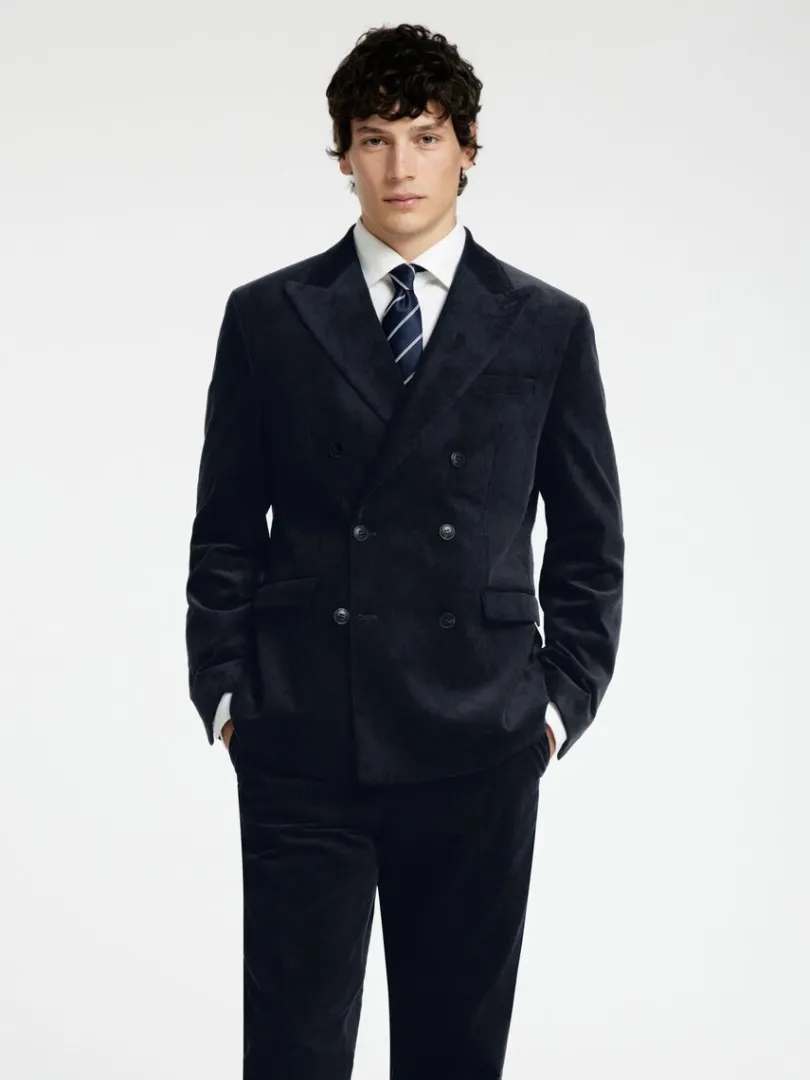regular_fit_fljl_dobbeltr_0.webp Jakkesæt & Blazers>SELECTED REGULAR FIT FLØJL DOBBELTRADET BLAZER Blue