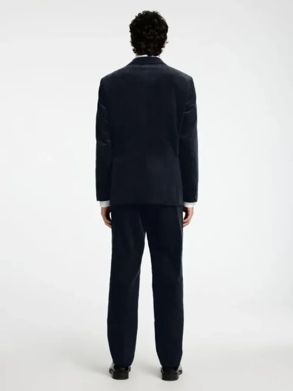 Jakkesæt & Blazers>SELECTED REGULAR FIT FLØJL DOBBELTRADET BLAZER Blue