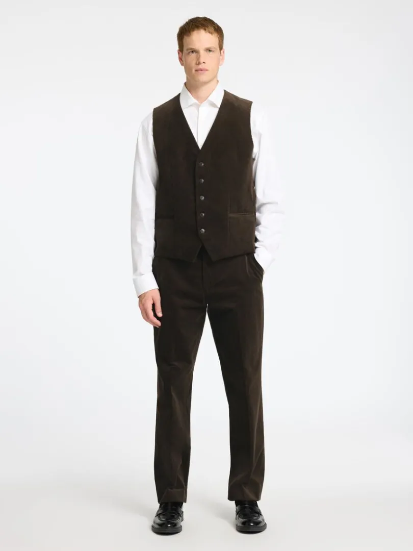regular_fit_fljl_vest_1-1.webp Jakkesæt & Blazers>SELECTED REGULAR FIT FLØJL VEST Brown