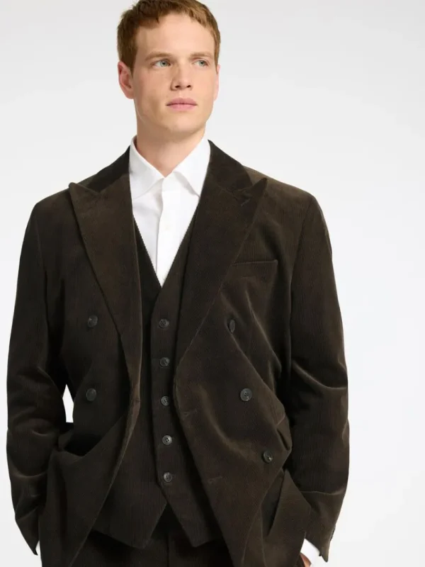 Jakkesæt & Blazers>SELECTED REGULAR FIT FLØJL VEST Brown