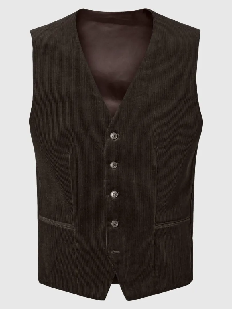 regular_fit_fljl_vest_4-1.webp Jakkesæt & Blazers>SELECTED REGULAR FIT FLØJL VEST Brown